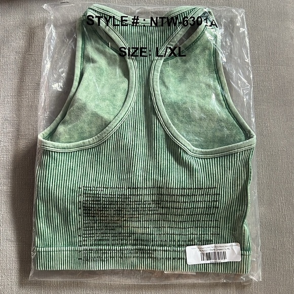 Zenana Racerback Ribbed Tank - Dark Green - Picture 3 of 3